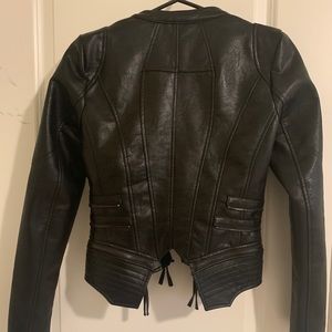 Romeo + Juliet Couture Feax Leather Moto Jacket